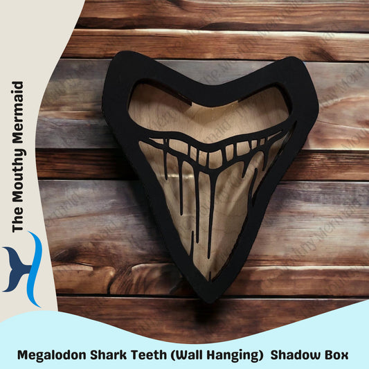 MEGALODON (Wall Hanging) EXTRA LARGE Shadow Box