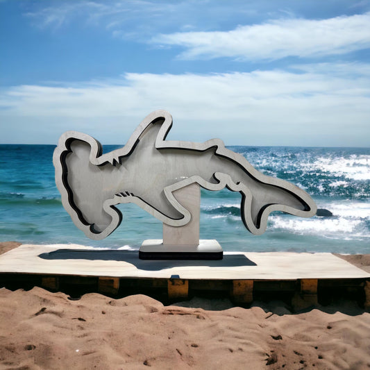 Hammerhead Shark Shadow Box Display