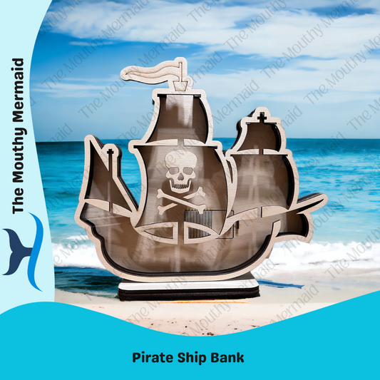 Pirate Ship Coin Bank