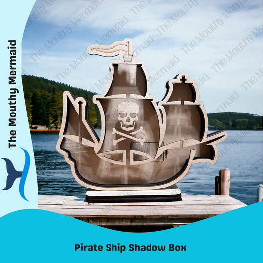 Pirate Ship Shadow Box