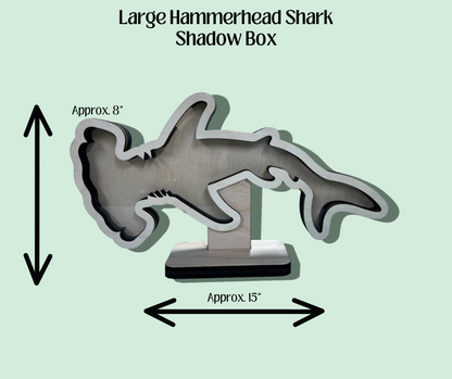Hammerhead Shark Shadow Box Display