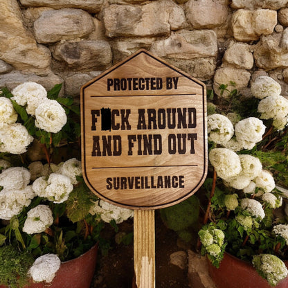 FAFO Fuck Around And Find Out Surveillance Sign