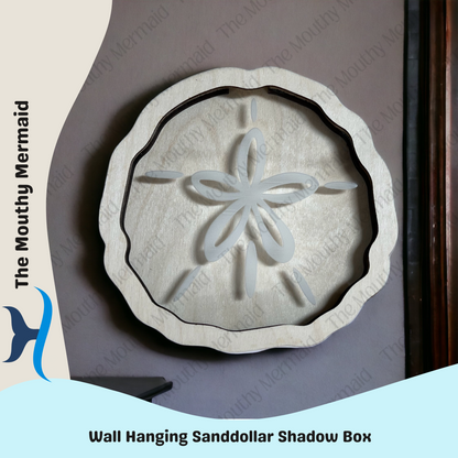 Sand Dollar WALL HANGING Shadow Box Display