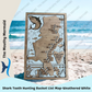 Shark Tooth Hunting Bucket List 3D Map Wall Hanging