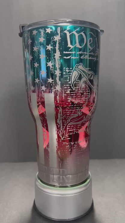 We The People/Don't Tread On Me Patriot Ombre 30 oz Tumbler